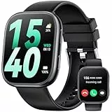 Smartwatch Herren Damen, 1.83' HD Fitnessuhr mit Telefonfunktion, Fitness Tracker mit SpO2 Pulsmesser Schlafmonitor Schrittzähler, 100+ Sportmodi Sportuhr, IP68 Wasserdicht Smart Watch für Android iOS