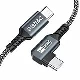 GIANAC 100W USB C auf USB C Kabel 2M,90 Grad Schnellladekabel USB C PD 5A USB Typ C Ladekabel mit E-Mark Chip für Macbook Pro;MacBook Air;iPad Pro;Samsung Galaxy;Huawei Google;lightning