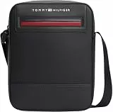 Tommy Hilfiger Herren Crossbody Bag Tasche Foundaiton Mini Reporter mit Metall-Logo, Schwarz (Black), Einheitsgröße