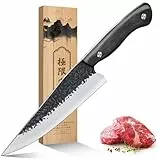 Purple Dragon Kochmesser Küchenmesser, scharfes Kochmesser mit ergonomischem Holzgriff zum Schneiden von Gemüse, Obst und Fleisch, Geburtstag Papa Mama Geschenk