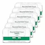 by Amazon Recyceltes Toilettenpapier, 100% recycelte Fasern, 3-lagig, 200 Blatt, 48 Rollen (6 Pack à 8 Rollen), FSC-zertifiziert