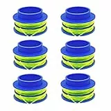 WETOOLPLUS KLS 124-03 Ersatz-Trimmerspule, kompatibel mit Kobalt 24 Volt Max Rasentrimmer KST 1124B-03 KST 2024A-03 KST 2224B-03 (6er-Pack)
