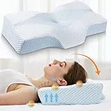 Hypuno Memory Foam Kopfkissen Orthopädisch - Höhenverstellbar Nackenkissen für Seitenschläfer & Rückenlage, Beugt Nackenschmerzen vor mit Ergonomischer Stütze