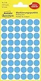AVERY Zweckform 3142 Markierungspunkte, Durchmesser 12 mm, blau