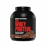 Body Attack 100% Whey Protein - Chocolate, 2 kg - Protein Pulver - extra cremiges Eiweißpulver mit Hydrolysat und BCAA´s, unterstützt Muskelaufbau und Diäten, für alle Sportler & Athleten