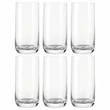 Leonardo Daily Trink-Gläser, 6er Set, spülmaschinenfeste Wasser, geradlinige Becher, Getränke-Set, Saft-Gläser, groß, 330 ml, 063325