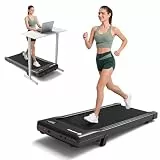 DeerRun Walking Pad mit 6% Steigung, Laufband für Zuhause und Home Office mit App, LED Anzeige und Fernbedienung bis 136 kg