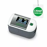 Medisana PM 100 Pulsoximeter, Fingeroximeter zur Messung der Sauerstoffsättigung im Blut, Pulsmesser mit OLED-Display und One-Touch Bedienung
