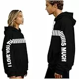 Hoodie Damen Herren Oversized Sweatshirt mit Kapuze Mode Partner Kapuzenpullover Stilvoller Valentinstag-Druck Pullover Teenager Mädchen Y2K Streetwear Partnerlook Pullover Valentins Langarmshirt