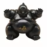 siduytin Wunderschön gearbeitete Sumo Skulptur, einzigartige Skulptur im japanischen Stil, Heimdekoration, Wrestling Figur, Schwarz, 24 x 16 x 23.5 cm