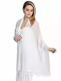 Atigy Chiffon-Schals für Brautjungfern Elegant übergroßen Schultertuch Stola-Schal für Hochzeitsfeiern und Abendkleider