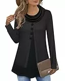 Datuhao Tunika Damen Elegant Lang Langarm Shirt Winter Pullover Business Winterpullover Damen Warm Lang Sweatshirt Curvy Mode Winter Pullover Women Hoodie Damenpullislangarm