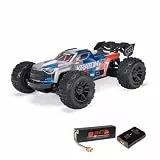 ARRMA 1/16 Mini KRATON 3S DSC 4X4 RTR – Brushless Monster Truck inkl. Smart LiPo Akku & USB-C Ladegerät – 80+ km/h Speed Truck – Rot/Blau