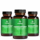 Vitabay Magnesiumcitrat 2556 mg – 540 vegane Tabletten – 3er Pack – 400 mg elementares Magnesium pro Tagesverzehrmenge – Vegan & ohne Zusatzstoffe – Vorrate für 9 Monate