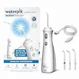 Waterpik Kabellose Munddusche, wiederaufladbar, elektrische Zahnreinigung, ideal zur Plaque-Entfernung, für unterwegs oder zu Hause - Weiß