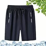 Airyflex Icedactive Damen-Shorts, Eisseide, schnelltrocknend, Stretch-Shorts, Icedactive Kordelzug, elastischer Bund, Onaveeee-Shorts, Unisex, blau, 5XL