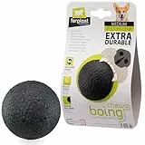 Ferplast Hunde Spielzeug, Hundeball, aus strapazierfähigem, ungiftigem, bissfestem Material, für die Zahnhygiene des Hundes, Springt und Schwimmt, CHEWA Boing Mittelgroße Hundespielzeug Ball, Schwarz