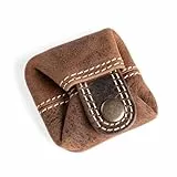 Berliner Bags Vintage Geldsäckchen Lena S aus Leder, Münzbörse Mini Geldbeutel für Damen und Herren – Braun