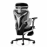 AutoFull G7 Ergonomischer Gaming Stuhl, Gaming Stühle mit Dynamischer Lendenstütze, 720° Doppelachsen-Dreharmlehnen, 140° Rückenlehnen-Neigung & 4D-Nackenkissen (Schwarz)