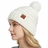ZASFOU Damen Winter Mütze Beanie mit Fleecefutter Warme Kunst Nerz Samt Wintermütze Thermo Strickmütze Mützen für Frauen Geschenk