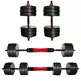CCLIFE Hanteln Set 2er Kurzhanteln Langhanteln verstellbar 30 kg Hantelset professionell Dumbbell mit Verbindungsstahlrohr Gewichten
