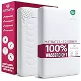 PATAYA Matratzenschoner 180x200 cm Fitted – wasserdichte Matratzenauflage sowie eine inkontinenzauflage Matratzenschutz wasserdicht Nässeschutz inkontinenzunterlage (Fitted 180 x 200 cm)