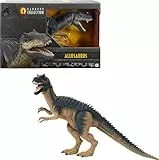 Mattel Jurassic World Hammond Collection Allosaurus Dinosaurier-Actionfigur, Premium-Filmdesign mit Glasaugen, verdrahtetem Schwanz und 19 Bewegungspunkten, JCG13, [Mehrfarbig]