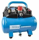 Güde Kompressor Airpower 190/08/6 (ölfrei, max. Druck 8 bar, Kessel 6 l, 1100 W, eff. Liefermenge 145 l/min, Druckminderer/Manometer/Kondensatablassschraube, inkl. 6-tlg. Zubehör, Testnote SEHR GUT)