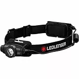 Ledlenser H5R Core Stirnlampe LED, 500 Lumen, aufladbar mit Lithium Akku, wasserdicht IP67, fokussierbar, stufenlos dimmbar, Constant Light, Leuchtweite 200m, USB Magnetladekabel, Headlamp, Kopflampe