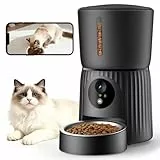 Faroro Futterautomat Katze mit WiFi, 1080P HD Video Katzenfutter Automat mit Nachtsicht, 4L Futterspender für Katzen/Hunde mit Zwei-Wege-Audio, APP-Steuerung, Anti-Blockier-Sensor & Doppelte Kraft