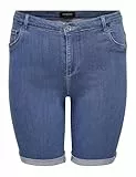 ONLY Carmakoma Damen Carthunder Life Reg Long Shorts DNM Noos, Mittelblauer Denim, 44 EU