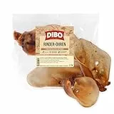 DIBO Rinderohren, 2 Stück im Beutel, der kleine Naturkau-Snack oder Leckerli für Zwischendurch, Hundefutter, Qualitätskauartikel ohne Chemie von DIBO