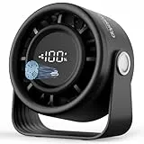 Gaiatop USB Ventilator Klein Leise, Akku Tischventilator mit 5 Stufen & Kraftvoller Luftstrom, Touch-Display, 360° Neigbar, Mini Akku Ventilator für Schlafzimmer Büro Schreibtisch, Schwarz