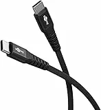 goobay USB-C Schnelladekabel 60W / 0,5m / Flexibles Textilkabel / 480 Mbits Ladekabel USB C/Supersoft/Samsung, Google Pixel, Xiaomi USB C Kabel/USB Typ C Stoffkabel/Schwarz / 73952