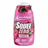 IronMaxx SqueeZero - Raspberry 65ml | Sirup, Erfrischendes Geschmackserlebnis für 8 Liter, Zuckerfrei und Kalorienfrei in 100ml verzehrfertigem Getränk