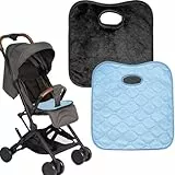 2 Stück Kindersitzunterlage Auto, Baby Autositzschoner, wasserdichte Waschbare Autositzschoner, Universeller Autositzschutz, Protektor Pad für Töpfchen Training, Töpfchentraining (Grau, Schwarz)