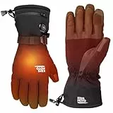 KEMIMOTO Beheizbare Handschuhe mit 2500mAh Akku, Elektrisch Winter Thermohandschuhe Herren und Damen für -10°C~ -5°C, Beheizte Winter Angelhandschuhe für Skifahren, Wandern