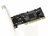 KALEA-INFORMATIQUE PCI SATA Controller-Karte 4 Ports unabhängig oder als RAID 0 1 0+1-Cluster mit Silicon Image SIL3114 Chipsatz. Wird mit HIGH- und Low-Profile-Winkeln geliefert.