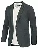 PJ PAUL JONES Herren Blazer Regular Fit 2 Knöpfe Sakko Sportlich Modern Business Anzugjacke (Dunkelgrau, XL)