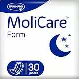 MoliCare® Form Night - Große Inkontinenzeinlagen bei mittlerer bis schwerer Inkontinenz in der Nacht für Frauen und Männer | zuverlässig, saugfähig & diskret | 30 Stück