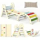 Montessori Indoor Spielset: 7-in-1 Klettergerüst mit Rutsche, Bogen & Matte für Kleinkinder und Kinder (1-3 Jahre)