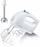 Severin S73822 Handmixer mit Stabmixer-Aufsatz, ca. 300 W, HM 3822, weiß/grau
