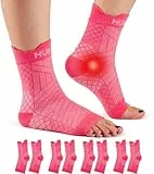 HUEGLO 4Paar Sprunggelenkbandage Plantar Fasciitis Socks Orthopädische Kompressionssocken Neuropathie Knöchelbandage Arthritis Achillessehne Bandage Plantarfasziitis Fussbandagen Sprunggelenk Sport