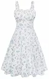 Belle Poque Damen Kleider Casual Cocktailkleid Sommerkleid Elegant Spaghetti Freizeitkleid A-Line Lang