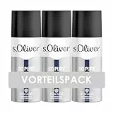 s.Oliver® So Pure I 3er Pack - Deodorant - pur - authentisch - zuverlässig frisch I 150ml Natural Spray - 3er Pack