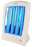 Kalorik GB1004B Heimsolarium zum Bräunen von Gesicht und Dekolleté 4x15W, Gesichtsbräuner inkl. 2x Sonnenbankbrille, Hochwirksame Solarium Lampe für Schnelle & Langanhaltende Bräune, Für Heimstudio