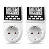 NOVKIT Intervall Digitale Zeitschaltuhr Steckdose mit unendlichem Zyklus, 3 Schaltprogramme und Countdown für Innen (230V / 16A / 3600W) (2)