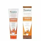 Himalaya Whitening Antiplaque Toothpaste with Turmeric + Coconut Oil for Brighter Teeth, 113g