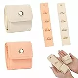 YJFY 2 Stück Generisch Mini Travel Jewelry Bag Mini Travel Jewelry Roll Bag Schmuckaufbewahrungstasche Tragbare Schmucktasche für Ringe Halsketten Ohrringe (pink)