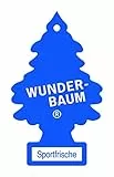 WUNDER-BAUM Auto-Lufterfrischer I Anhänger für langanhaltenden Duft im Auto oder zu Hause I Sportfrische, 1 Stück, Blau
